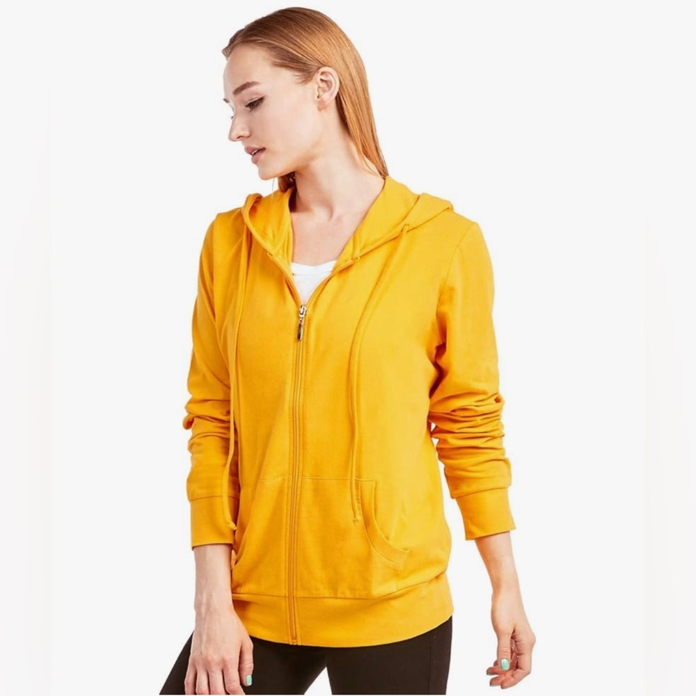 NWT - Sofra - Women's Thin Cotton Zip Up Hoodie Jacket - Picture 2 of 8